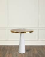 Image 2 of 5: Worlds Away Fontaine Oval Side Table