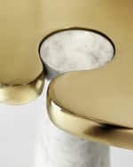 Image 5 of 5: Worlds Away Fontaine Oval Side Table