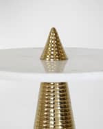Image 2 of 5: Worlds Away Pasha Conical Coiled Side Table