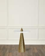 Image 1 of 5: Worlds Away Pasha Conical Coiled Side Table
