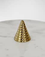 Image 5 of 5: Worlds Away Pasha Conical Coiled Side Table