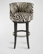 Image 2 of 6: Massoud Aviana 30" Hair on Hide Bar Stool