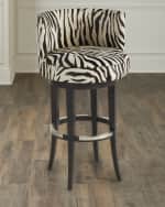 Image 1 of 6: Massoud Aviana 30" Hair on Hide Bar Stool
