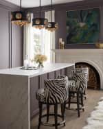 Image 2 of 6: Massoud Aviana 24" Hair on Hide Counter Stool