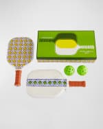 Image 1 of 2: Jonathan Adler Basketweave Pickleball Set