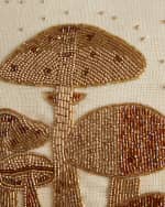 Image 2 of 3: Jonathan Adler Botanist Mushrooms Beaded Pillow, 12" x 20"