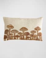 Image 1 of 3: Jonathan Adler Botanist Mushrooms Beaded Pillow, 12" x 20"