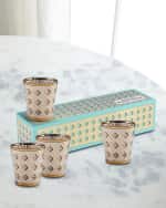 Image 1 of 3: Jonathan Adler Basketweave Glassware, Set Of 4
