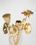 Image 1 of 4: Jonathan Adler Brass Flower Bouquet, Set of 7