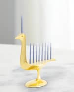 Image 1 of 4: Jonathan Adler Brass Bird Hanukkah Menorah
