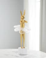 Image 1 of 2: John-Richard Collection Ballerina Bunny Sculpture on Marble Base I