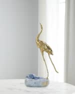 Image 1 of 2: John-Richard Collection Brass Crane Sculpture on Kyanite I