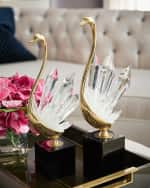 Image 2 of 3: John-Richard Collection Crystalline Bird Sculpture on Black Base, Small