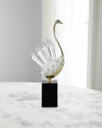 Image 1 of 3: John-Richard Collection Crystalline Bird Sculpture on Black Base, Small