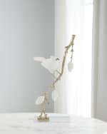 Image 1 of 2: John-Richard Collection Porcelain Bird on Pine Branch Sculpture