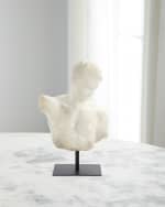 Image 1 of 2: John-Richard Collection Greek Bust on Metal Base, 18"