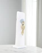 Image 1 of 2: John-Richard Collection Brass Bird Sculpture on Selenite Roost I