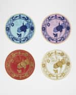 Image 1 of 5: GINORI 1735 Oriente Italiano Assorted Coasters, Set of 4