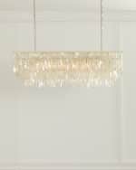 Image 2 of 4: Neiman Marcus Melissa 48" 6-Light Linear Capiz Shell Chandlier