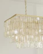 Image 3 of 4: Neiman Marcus Melissa 48" 6-Light Linear Capiz Shell Chandlier