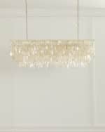Image 1 of 4: Neiman Marcus Melissa 48" 6-Light Linear Capiz Shell Chandlier