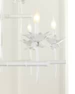Image 4 of 6: Neiman Marcus Bamboo 12-Light 2-Tier Chandelier