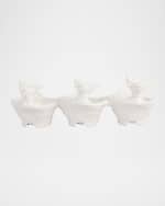 Image 1 of 3: Vietri Pietra Natale Figural Deer 3-Part Server
