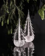 Image 2 of 2: Simon Pearce Bubble Evergreen Glass Tree, 12"