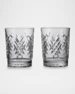 Image 1 of 3: Waterford Crystal Winter Wonders Holly 13.5 oz. Double Old-Fashioned Glasses, Set of 2