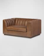 Image 1 of 5: Four Hands Alec Leather Chair and a Half