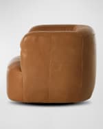 Image 4 of 7: Four Hands Gerrie Leather Swivel Chair