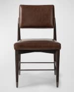 Image 2 of 7: Four Hands Anton Leather Dining Side Chair