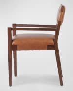 Image 3 of 6: Four Hands Tamari Leather Dining Arm Chair