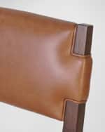 Image 5 of 6: Four Hands Tamari Leather Dining Arm Chair
