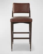 Image 2 of 7: Four Hands Anton Leather 31" Bar Stool