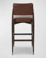 Image 6 of 7: Four Hands Anton Leather 31" Bar Stool