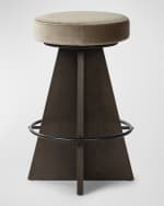 Image 2 of 5: Four Hands Damon 27" Swivel Counter Stool
