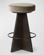 Image 3 of 5: Four Hands Damon 27" Swivel Counter Stool
