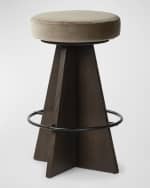Image 1 of 5: Four Hands Damon 27" Swivel Counter Stool