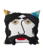 Image 2 of 5: Global Views Jag Fringe Pillow, 20" Square