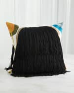 Image 3 of 5: Global Views Jag Fringe Pillow, 20" Square