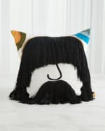 Image 1 of 5: Global Views Jag Fringe Pillow, 20" Square