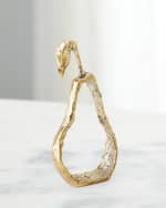 Image 2 of 6: Global Views Brass Pear Silhouette Decor