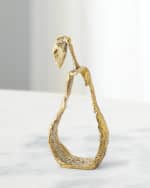Image 3 of 6: Global Views Brass Pear Silhouette Decor
