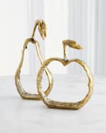 Image 4 of 6: Global Views Brass Pear Silhouette Decor