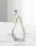 Image 2 of 4: Global Views Nickel Pear Silhouette Decor