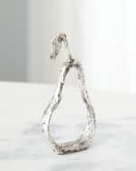 Image 3 of 4: Global Views Nickel Pear Silhouette Decor