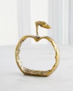 Image 1 of 4: Global Views Brass Apple Silhouette Decor