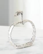 Image 2 of 4: Global Views Nickel Apple Silhouette Decor