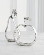 Image 4 of 4: Global Views Nickel Apple Silhouette Decor